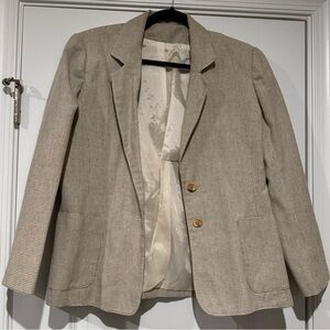 Women’s Vintage Tan Herringbone Blazer
